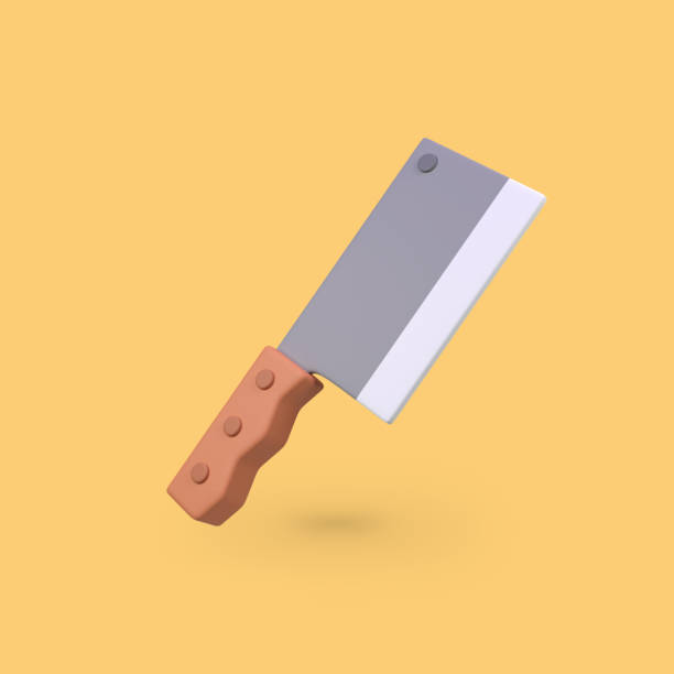 istock Meat knife isolated 3d render icon illustration 2205309058