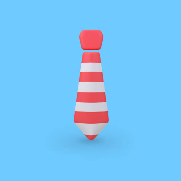 Business tie isolated 3d render icon illustration