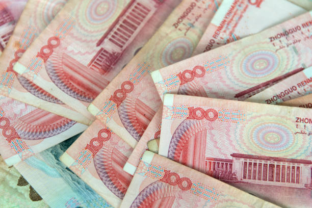 istock banknotes of Chinese Yuan 2205311144