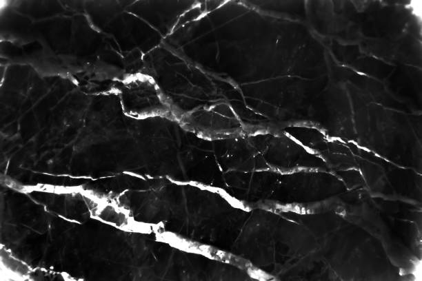 Dark black marble abstract texture white lightning seamless background