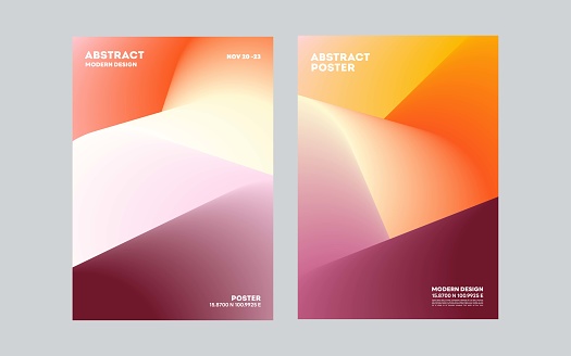 Gradients Poster Example Abstract Gradient Posters Background Vector Set Design Template Layout ...