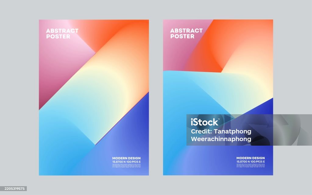 Gradients Poster Example Abstract Gradient Posters Background Vector Set Design Template Layout ...