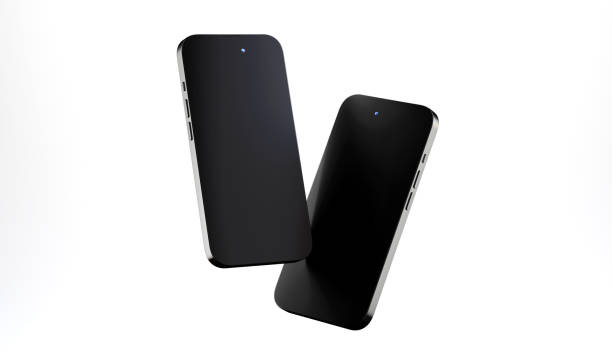 istock Realistic black smartphone mockup on white background 2205325412