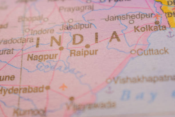 istock Raipur  On The World Map Colorful Geo Political Map 2205332209