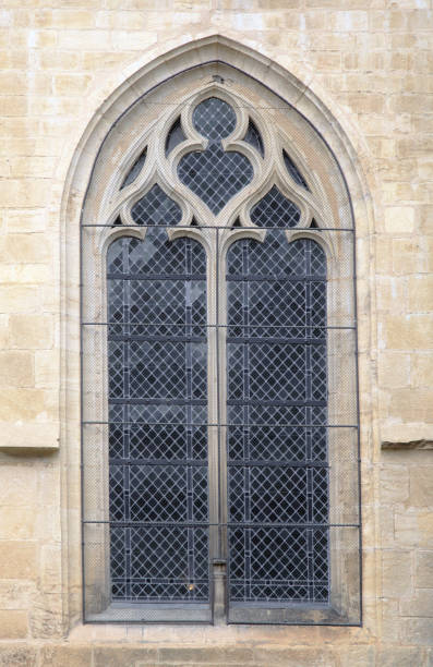 Ornamented window of a cathedral in gothic style
