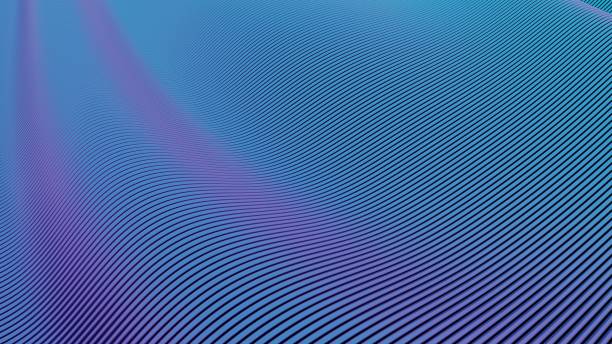 istock Abstract Wavy Lines with Gradient Blue and Purple Hues