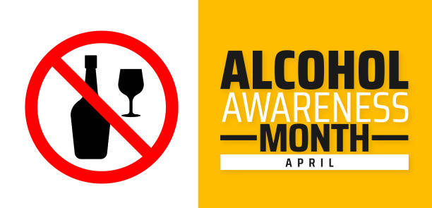 istock Alcohol Awareness Month background banner or poster design template. observed every year in  April. Holiday concept. Use to any Template, card, poster, placard, template. 2205337072