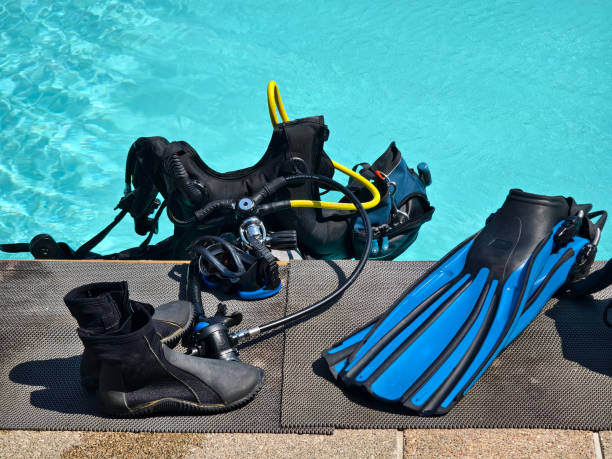 istock The ready for use scuba divers gear is on the pool edge 2205338400