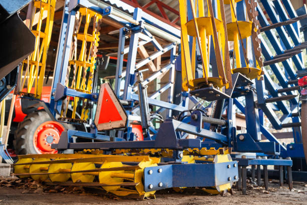 istock Farm equipment stored in a shed. 2205345655