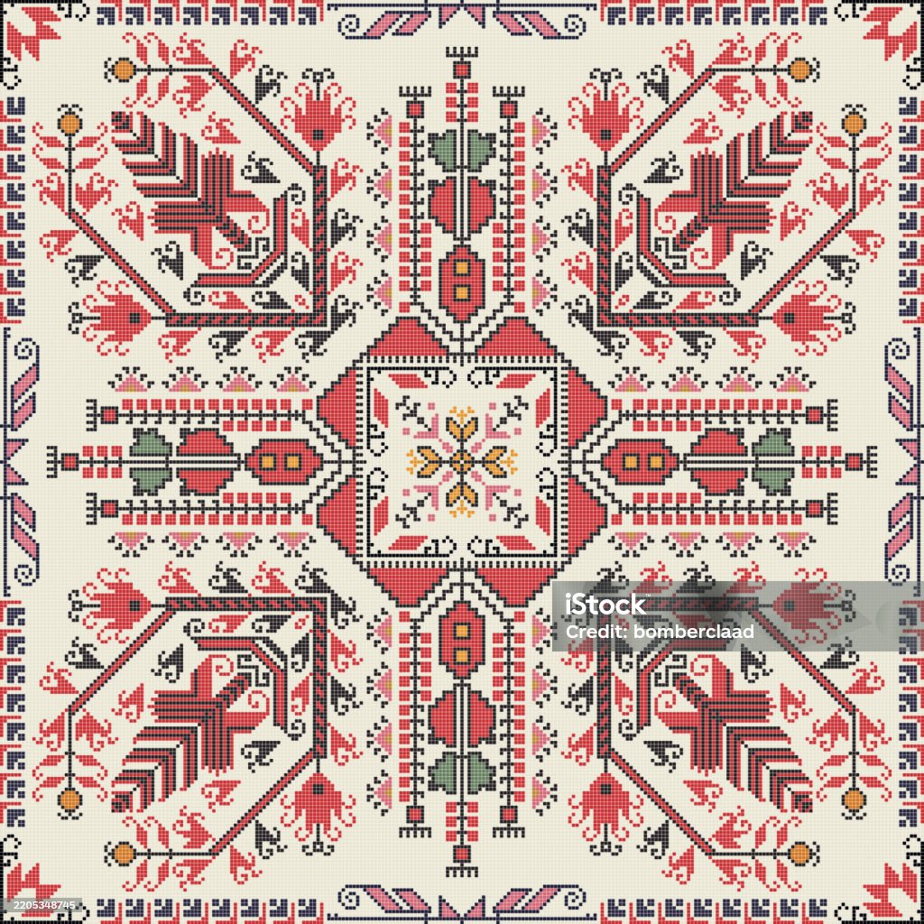 Bulgaria Pattern Easy Bulgarian Embroidery Pattern 131 Stock Illustration - Download Image ...