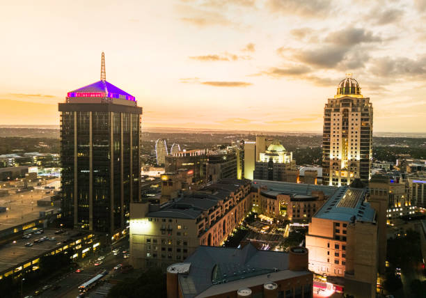 istock Sandton City Centre Sunset With Nelson Mandela Square 2205350002