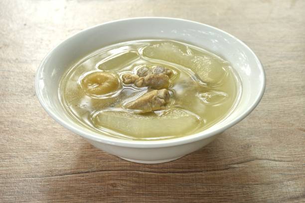 istock boiled winter melon pork bone with pickled lemon in clear soup 2205360458