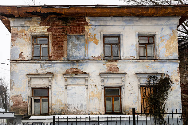 istock front view of old apartment building in Kostroma 2205363749