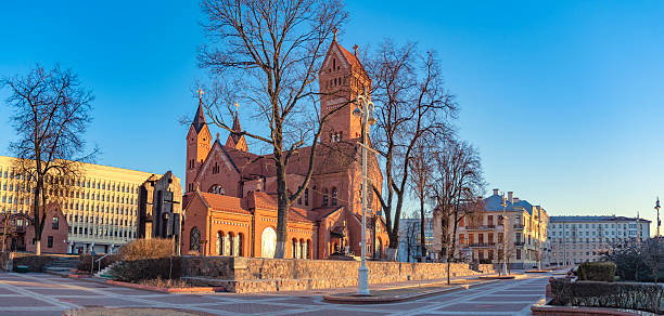 istock Red Church in Minsk. 2205370585