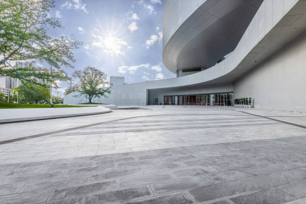 istock Modern architecture and urban landscape with empty square in front 2205370693