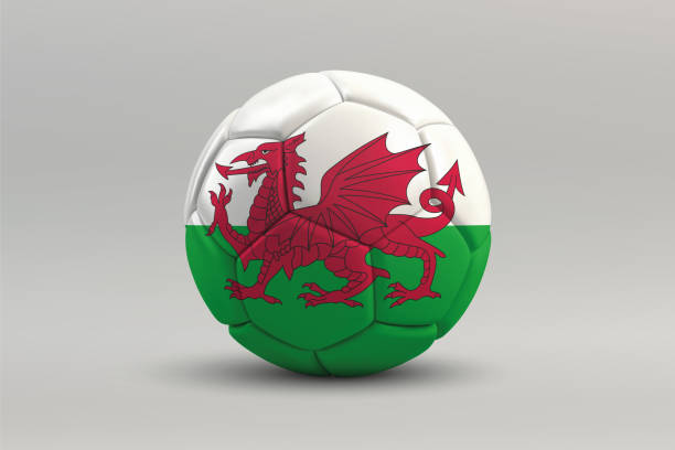 istock Wales Soccer Ball with National Flag Design 2205370748