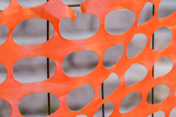 istock Tarpaulin for cordoning off a building site. 2205371017