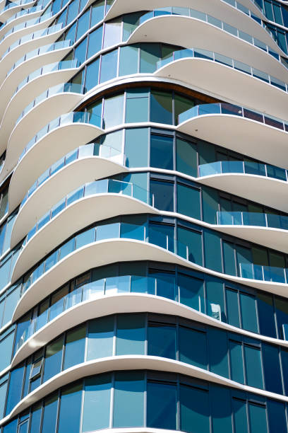 istock Architectural design. Building exterior architecture. Building background. Glass building design. Architectural detail. Background of architecture. Modern glass background. Glass exterior background 2205378786