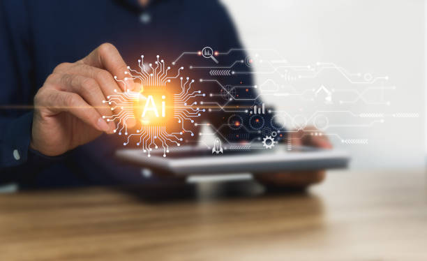 istock Technological advancement of the modern high-tech future world, intelligent AI assistants created by humans, widespread use connecting all lines of work around the world, amazing advancements. 2205379612