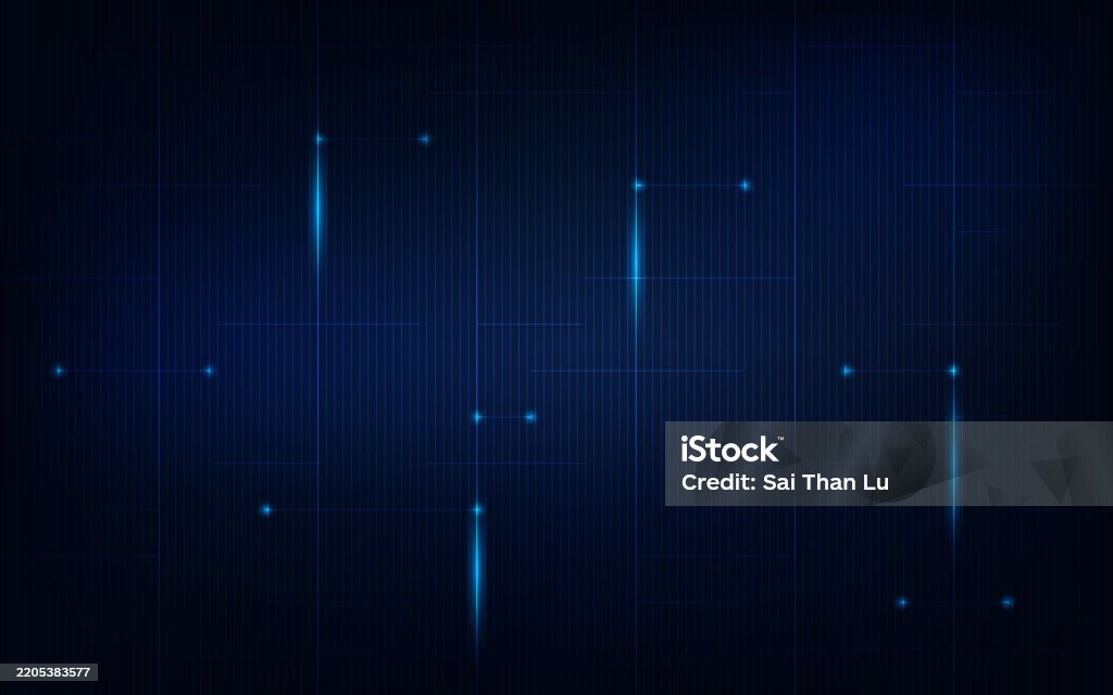 Blue Tech Background Grid Technology Lines Neon Line Digital Network ...