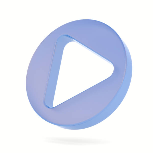 istock Symbol play on white background. Isolated 3D illustration 2205386984
