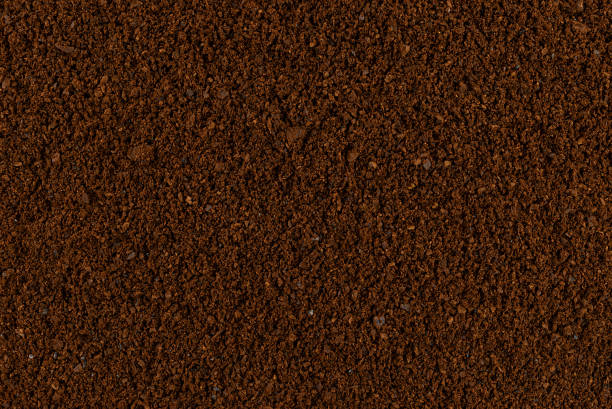 istock Detailed texture of natural decaffeinated ground coffee, seen up close 2205389440