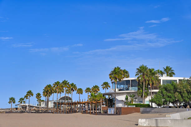 istock Tropical beach bar in Valencia,Spain,summer season 2205390071