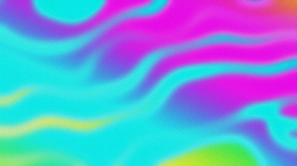 istock Vibrant Acid Wave Pattern in Neon Pink, Blue, Yellow for Trippy 90s, Y2K Aesthetic 2205391216