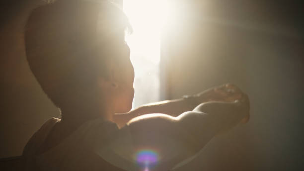 istock Teenager stretching at gym. 2205391524