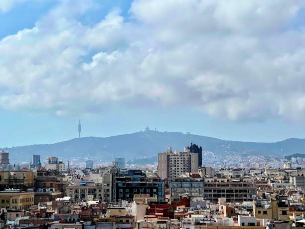 istock Barcelona Skyline with Tibidabo Mountain 2205392981