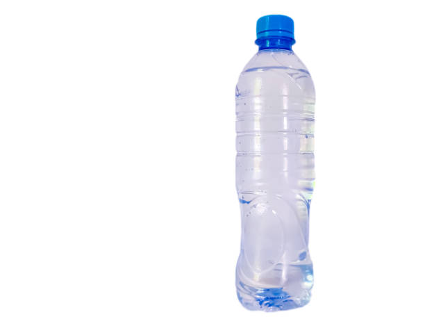 Plastic bottle of still healthy water isolated on white background. Pure drinking water