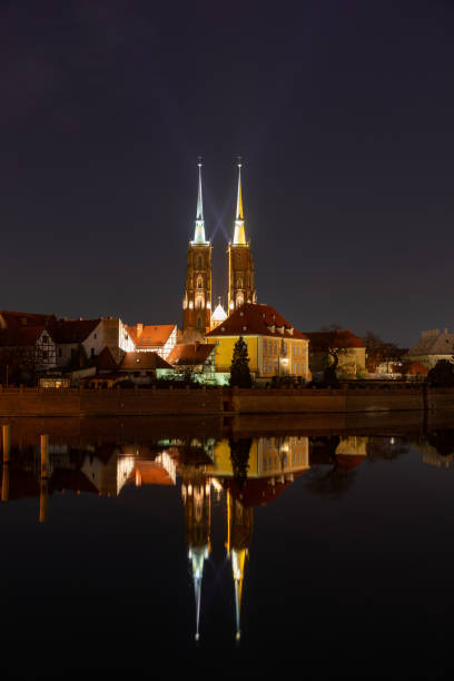 istock Cathedral of St. John the Baptist on night 2205399788