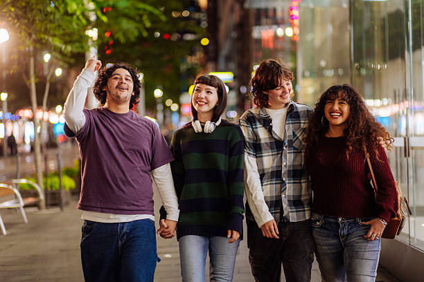 istock Teenagers on a double date 2205403206