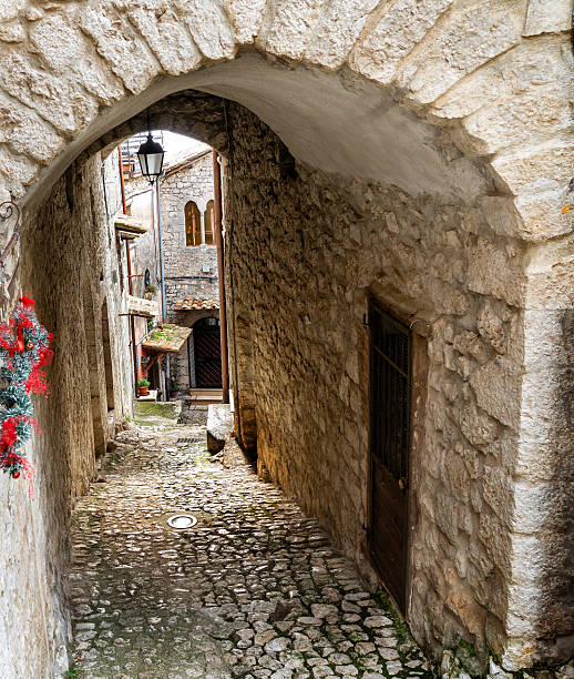 istock glimpse of a cobbled alleyway 2205407163