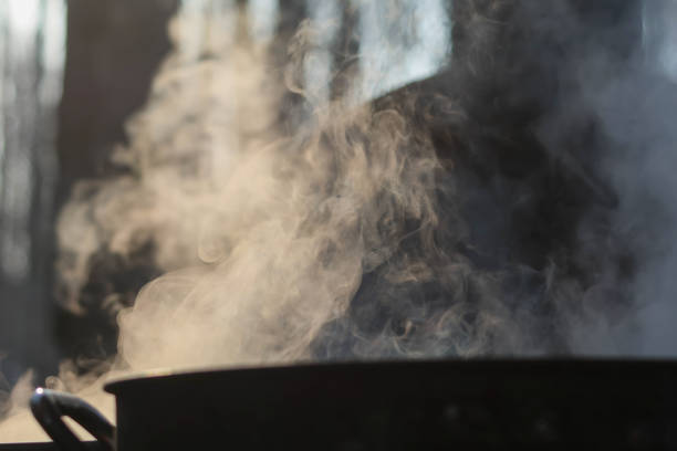 istock A pot boiling on a stove outside in the snow. 2205410934
