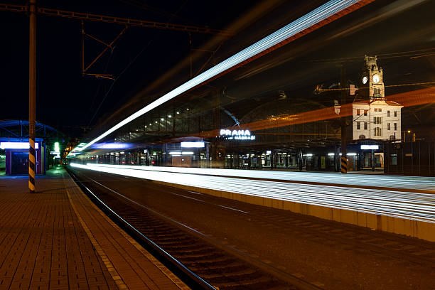 istock Main station in winter evening near platform in Prague CZ 01 11 2025 2205412903