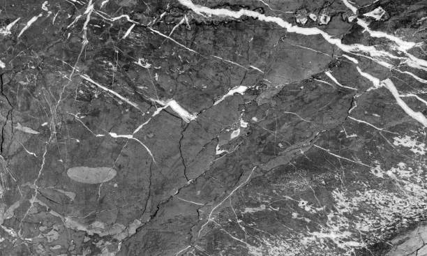 istock Gray marble pattern with white veins. Close up photo texture 2205420171