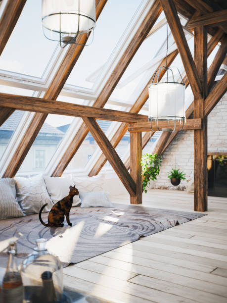 istock Apartment in the attic 2205426127
