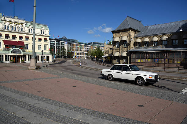 Old Car next the Gothenburg Centralstation. Captured on a sunny day during summer season.