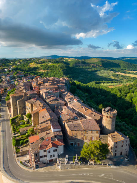 istock Ficulle, Medieval town in Umbria from drone 2205429717