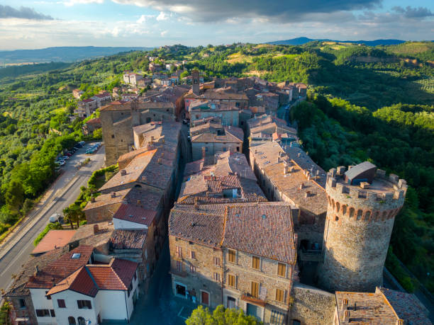 istock Ficulle, Medieval town in Umbria from drone 2205429743