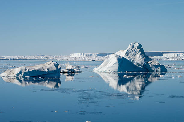 istock Icebergs, reflection on the water 2205429795