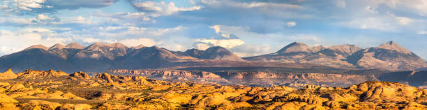 istock Petrified Dunes and La Sal mountain range panorama 2205430036