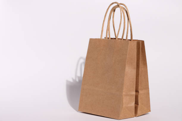 istock Paper blank recycled bag, ecological shopping concept 2205430421