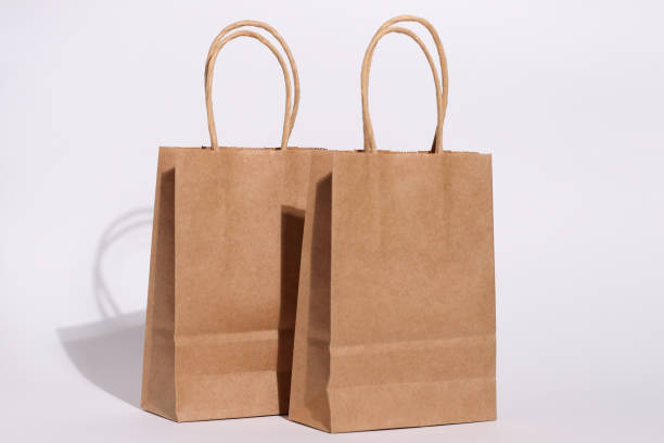 istock Paper blank recycled bag, ecological shopping concept 2205430430