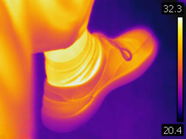 istock Thermal image of human foot 2205430569