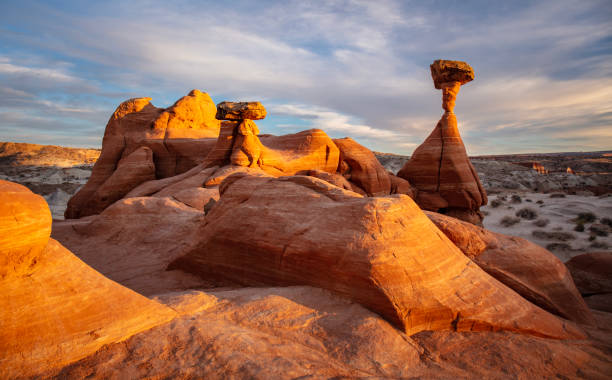 istock Hoodoo rock formation at sunset 2205449969