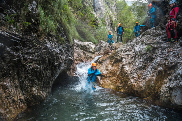 istock Diverse Friends Canyoning and Jumping into Water 2205456440