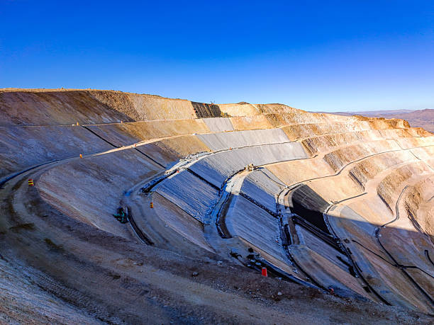 istock Installation process of geosynthetics in industry and mining 2205464738