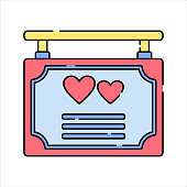 hochzeitsschild-flacher-designstil-ein-b